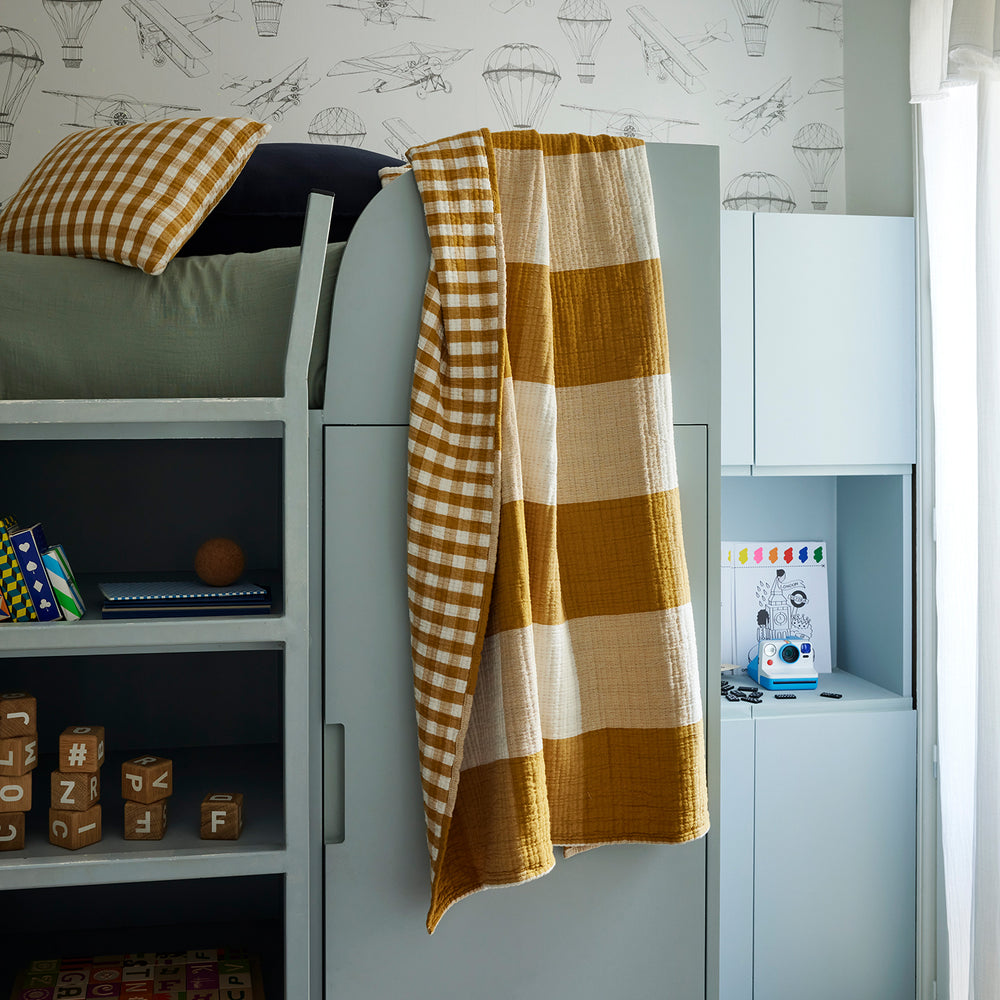 Housse de coussin JEANIE jaune ocre - 4