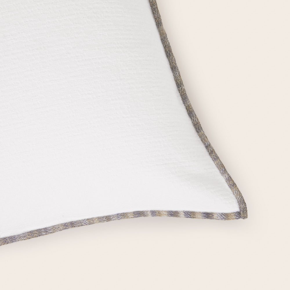 Housse de Coussin Ghaby - Blanc et Bourdon Motif Dégradé, Housse de Décoration - 5