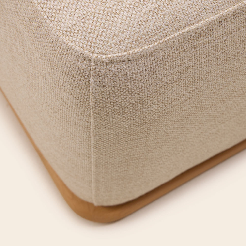 Pouf ARNEL Cosmic Naturel Chiné - Assise Confortable et Design Contemporain - 5