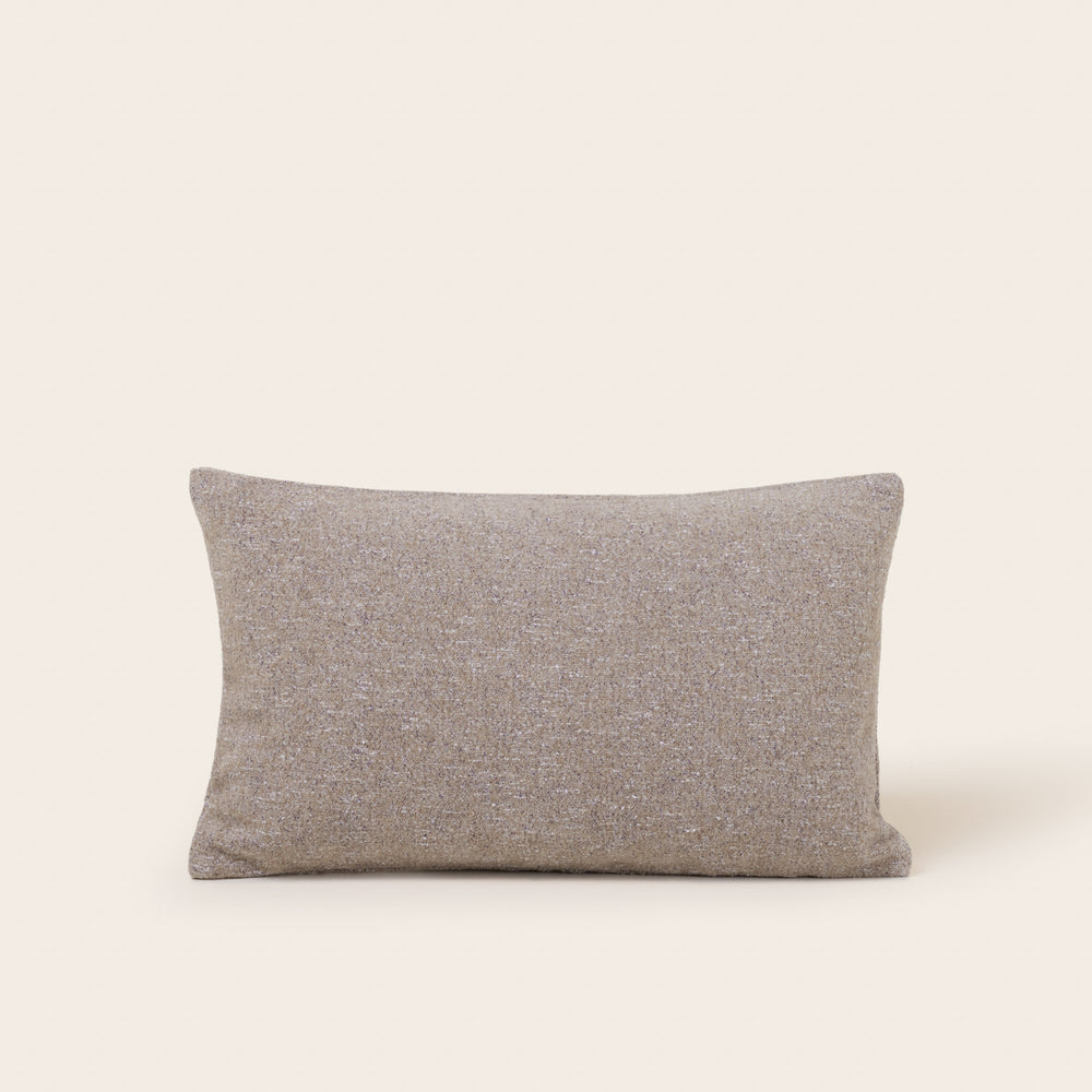 Housse de coussin Blizzar beige granité - Élégant design hivernal
