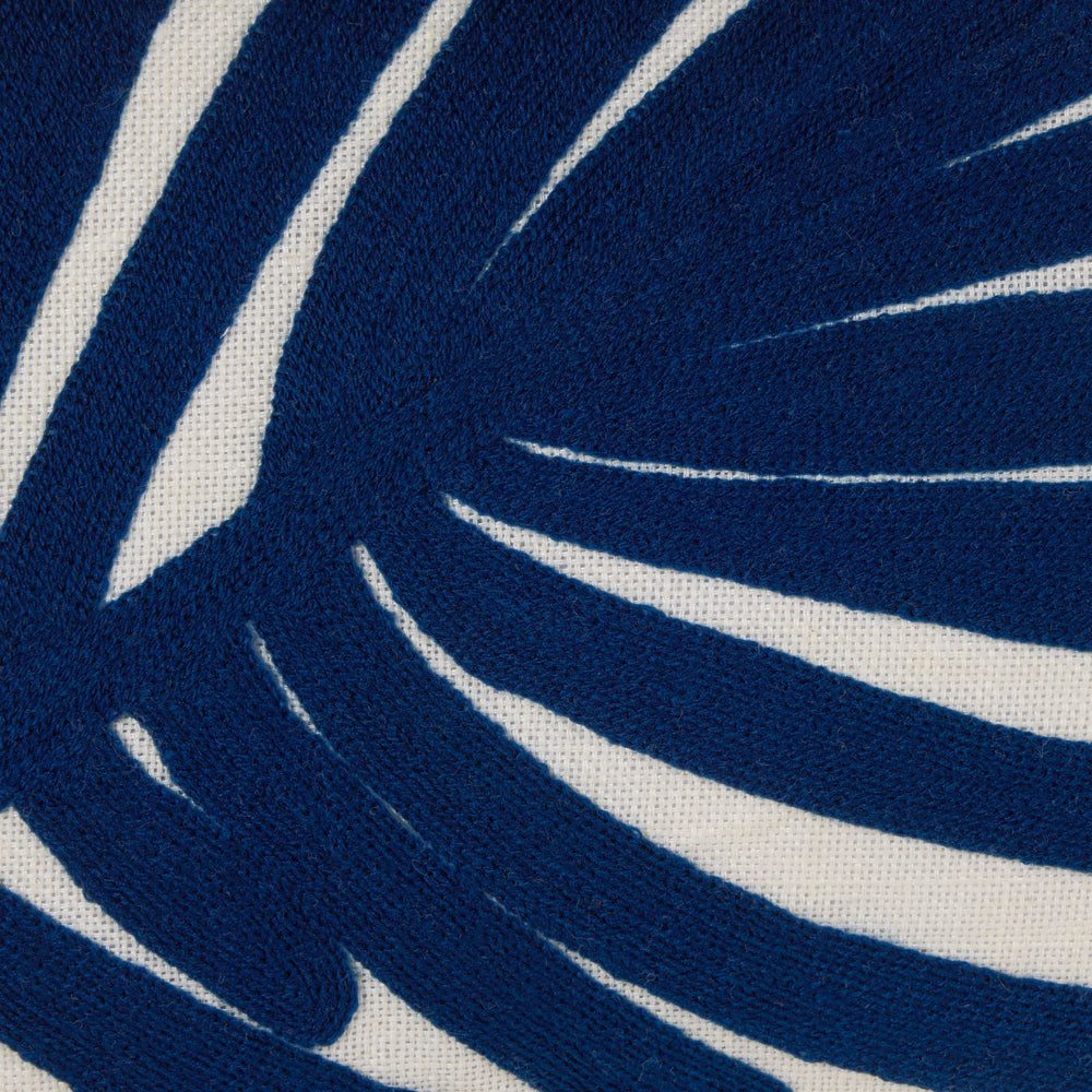 Housse de coussin TROPI écru et indigo - 6