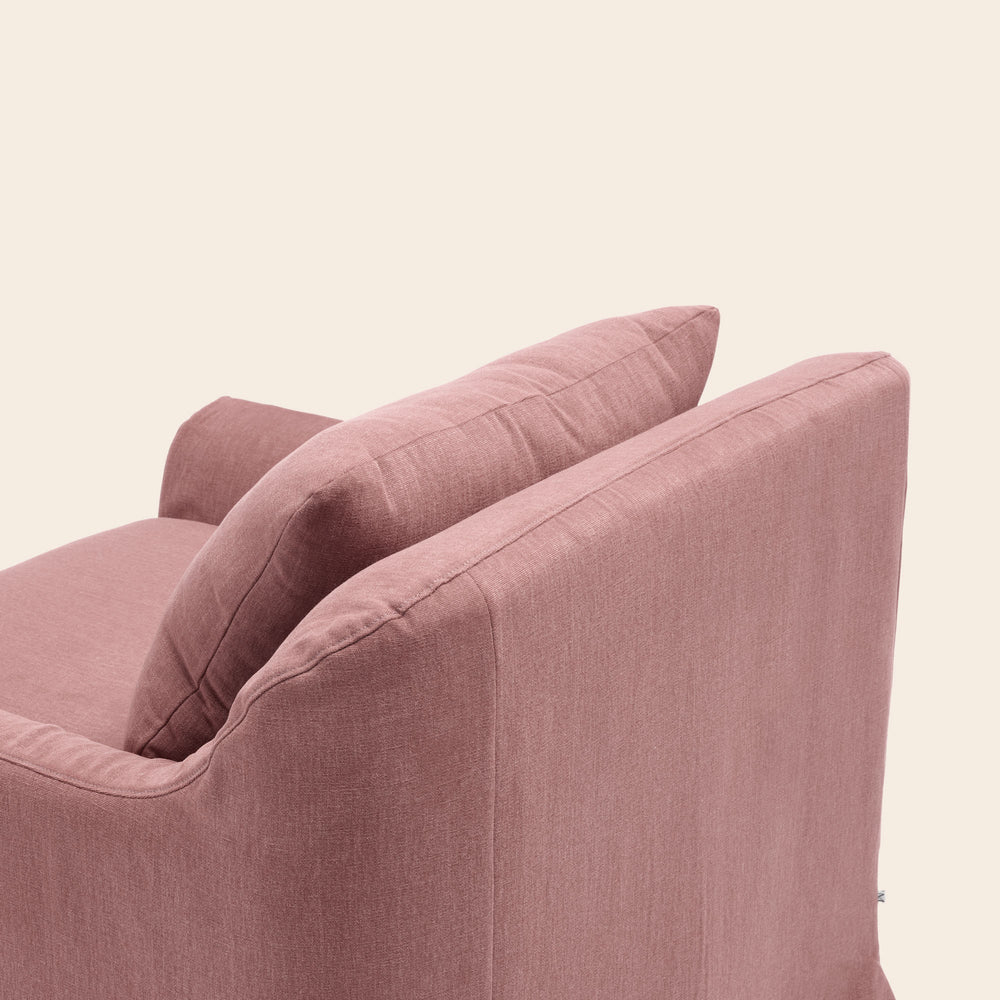 Lot de housses de fauteuil CLARIBEL design baroque rose ancien - 4