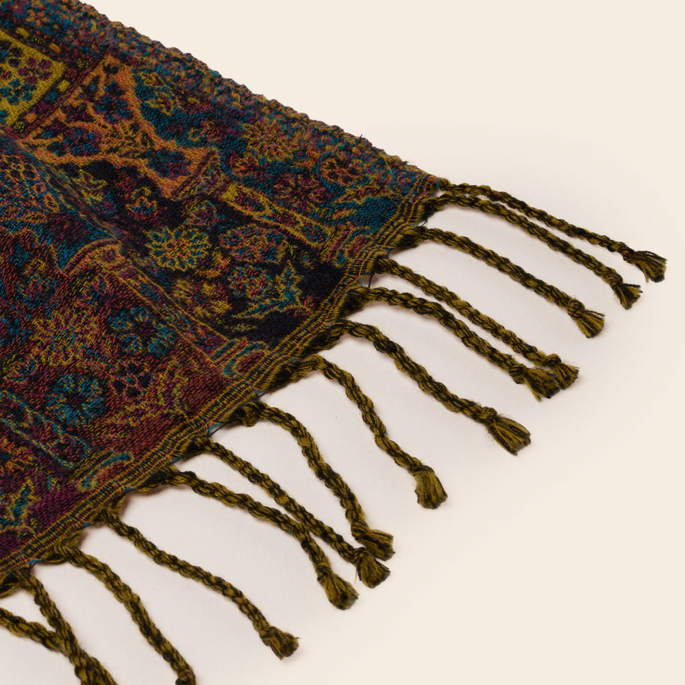 Plaid MAGDI noir et multicolore - Design oriental raffiné - 9