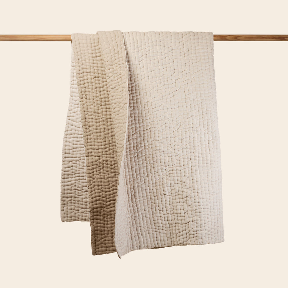 Couvre-lit matelassé AURALIE argile blanche - 8
