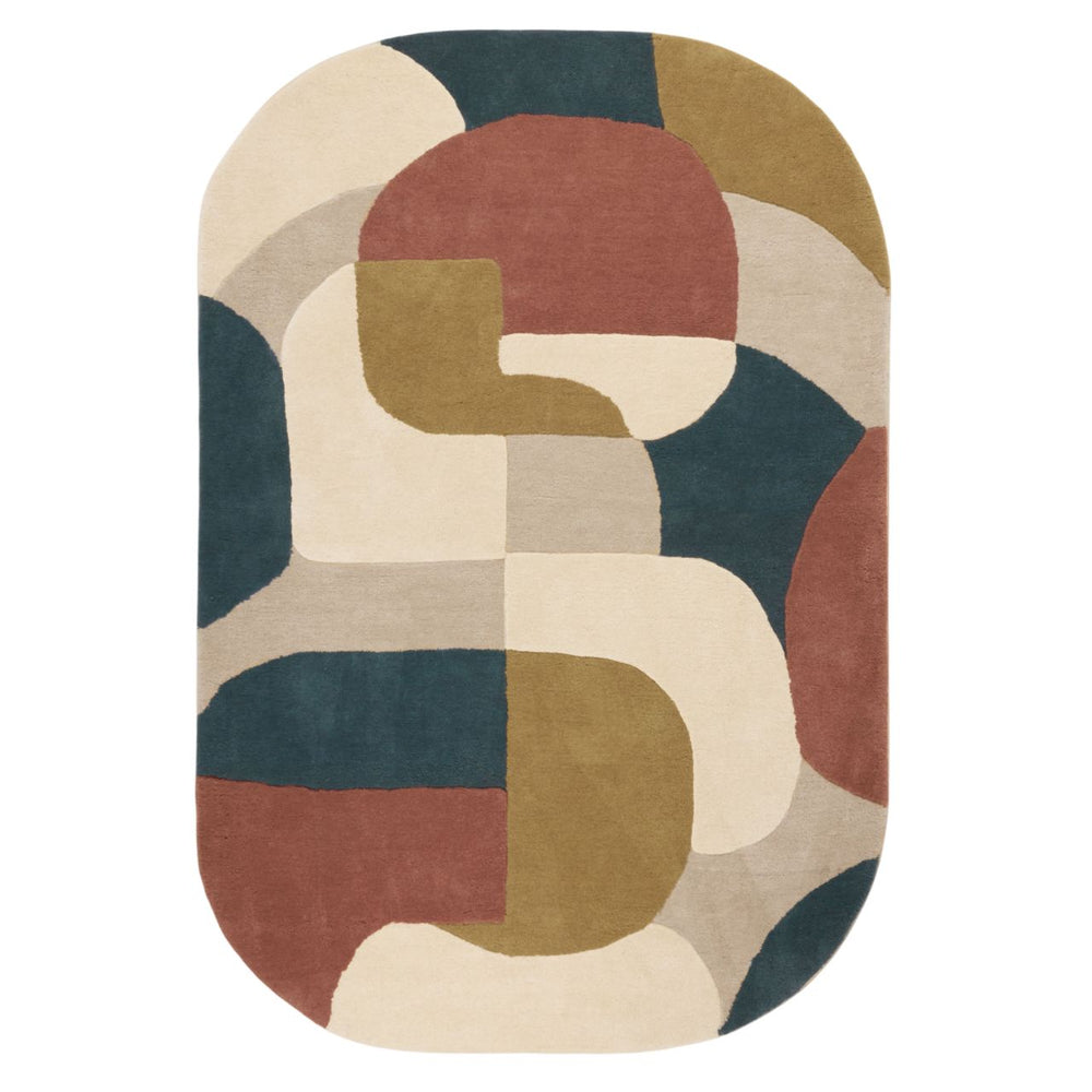 Tapis de sol Andréï Design Moderne Naturel Multicolore à Coins Arrondis - 7
