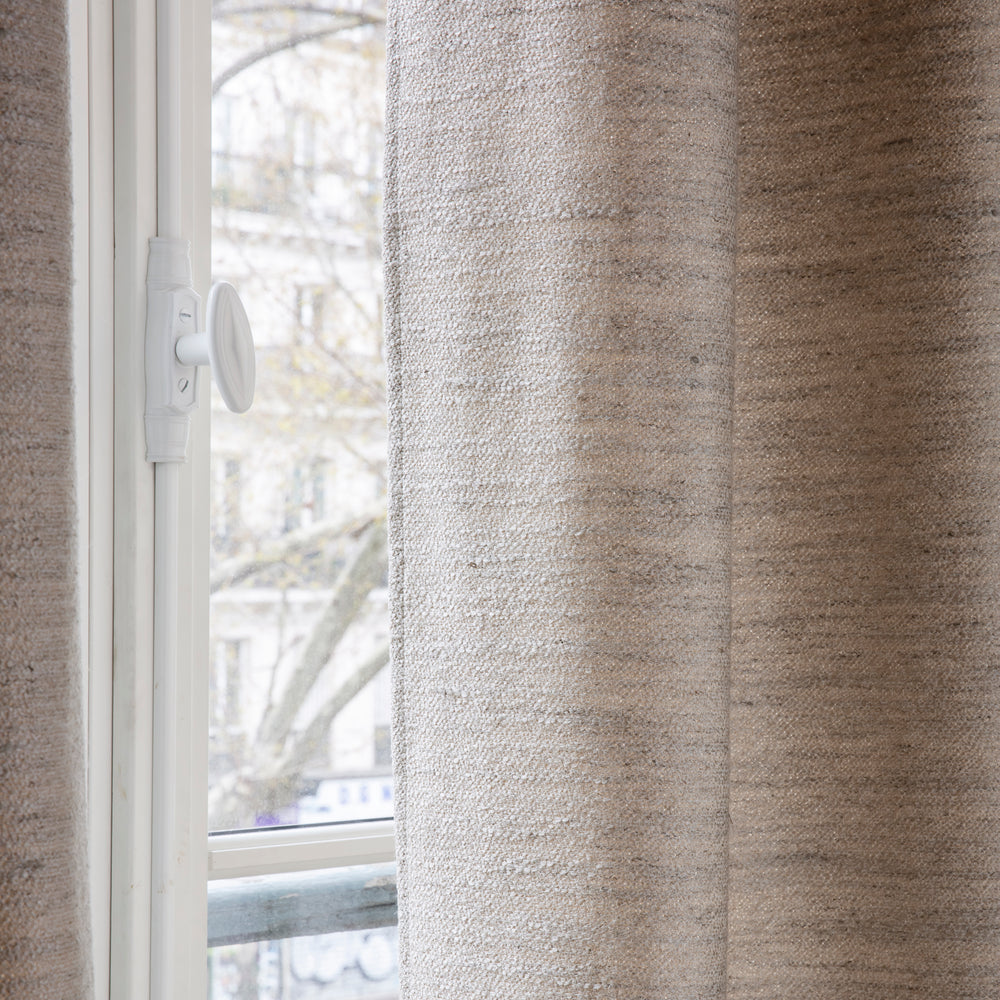 Rideau à Galon Fronceur Jacquard ORSSO Calcaire - Élégance Subtile et Ambiance Apaisante - 5