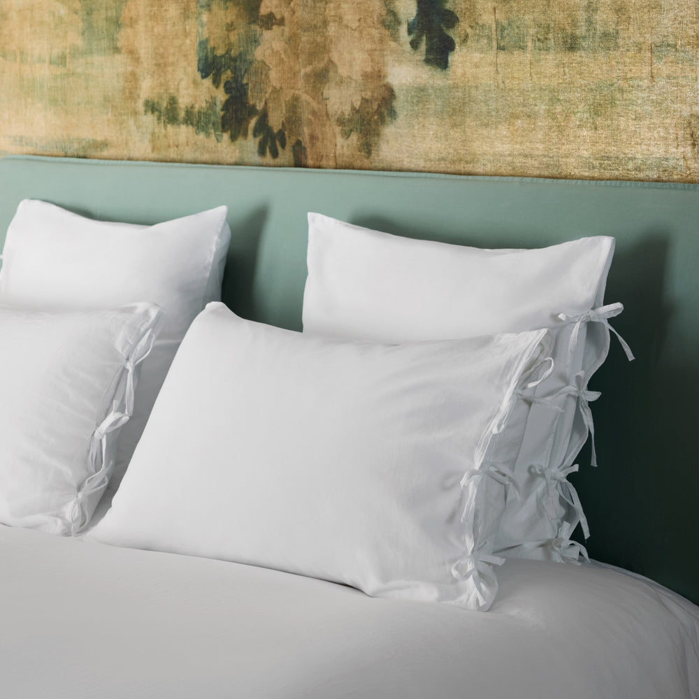 Lot de 2 taies d'oreiller SATHEENE simplement blanc