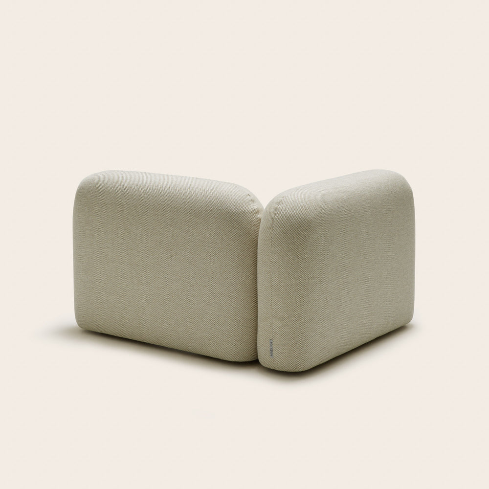 Fauteuil chauffeuse modulable avec accoudoirs G ISILD PADAVA natté-naturel design scandinave - 5
