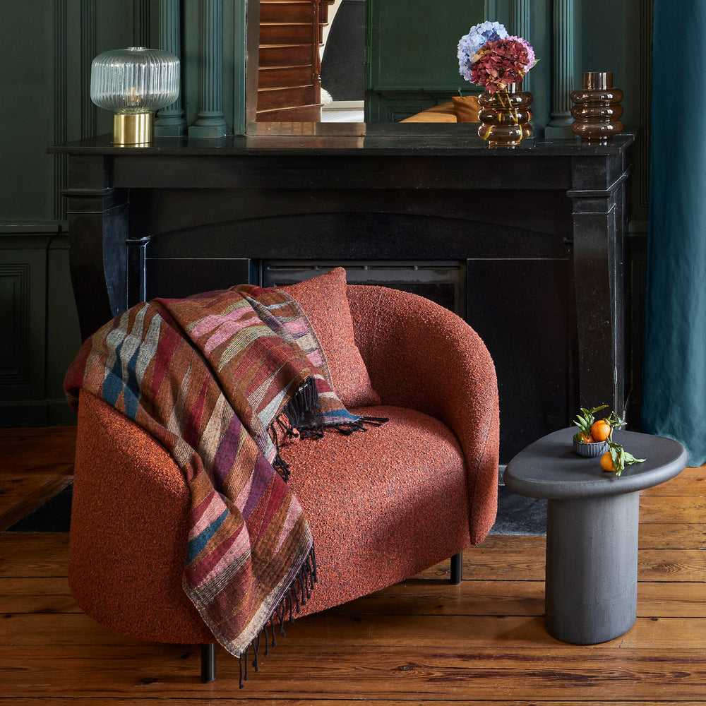 Plaid Fadel Multicolore 100% Laine de Qualité - Chaud et Doux avec Design Moderne - 2