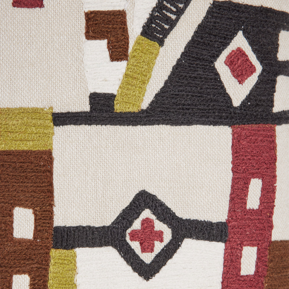 Housse de coussin HAZCAS naturel et sangria - 8