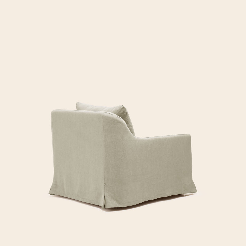 Fauteuil CLARIBEL barbate beige chaud - 6