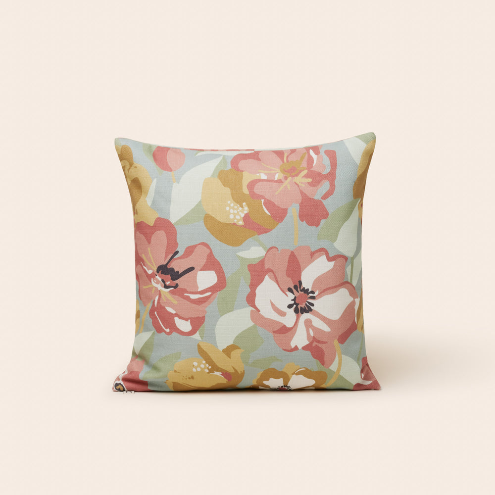 Housse de coussin ADELISE céladon et terracotta - 4