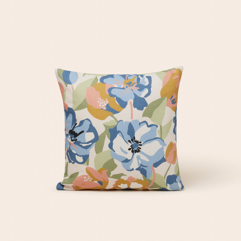 Housse de coussin ADELISE ecru et bleuté - 4