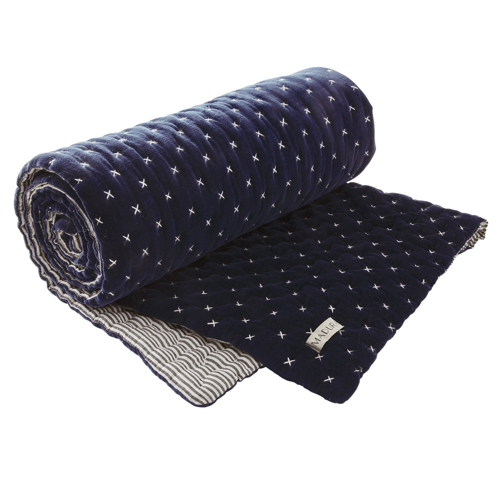 Housse de Couette Matelassée MALO - Bleu Nuit Profond - 5