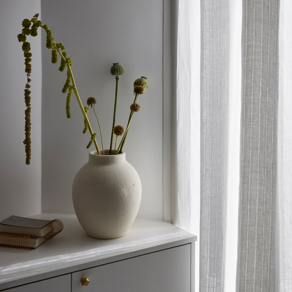 Panneau voilage ALIKI en chanvre blanc naturel certifié Oeko-Tex - 5