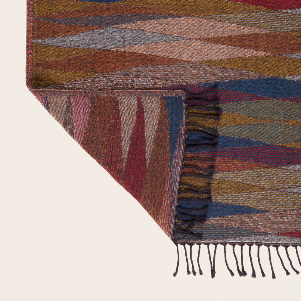 Plaid Fadel Multicolore 100% Laine de Qualité - Chaud et Doux avec Design Moderne - 7