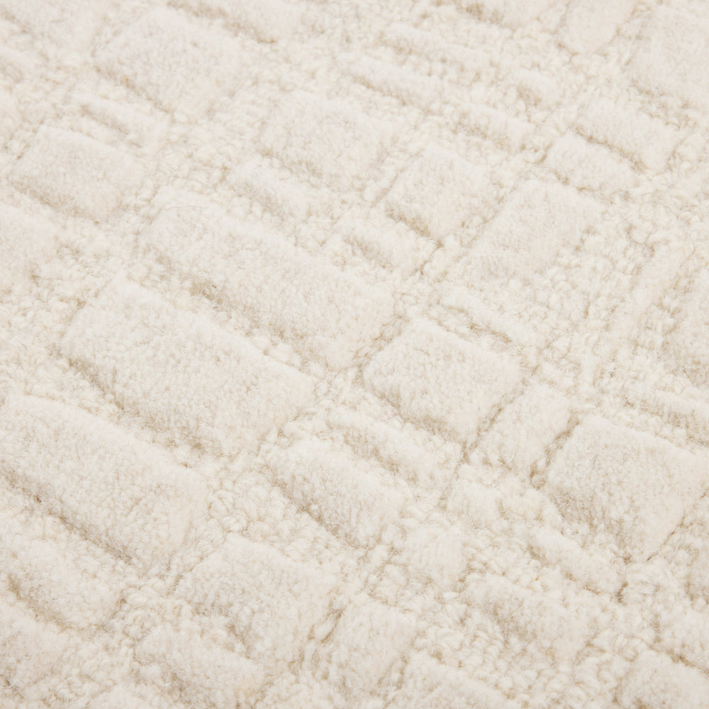 Tapis de sol HARTURO ivoire design élégant - 100% touffeté main pour salon et chambre moderne - 6