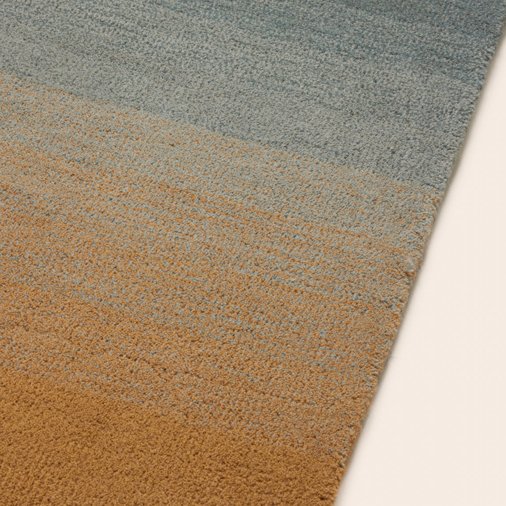 Tapis de sol AUBEA bleu pétrole et ocre - 7