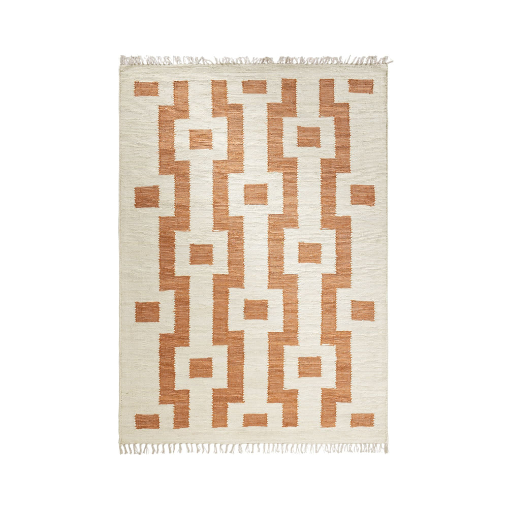 Tapis de sol IMANOL ivoire et caramel - 5