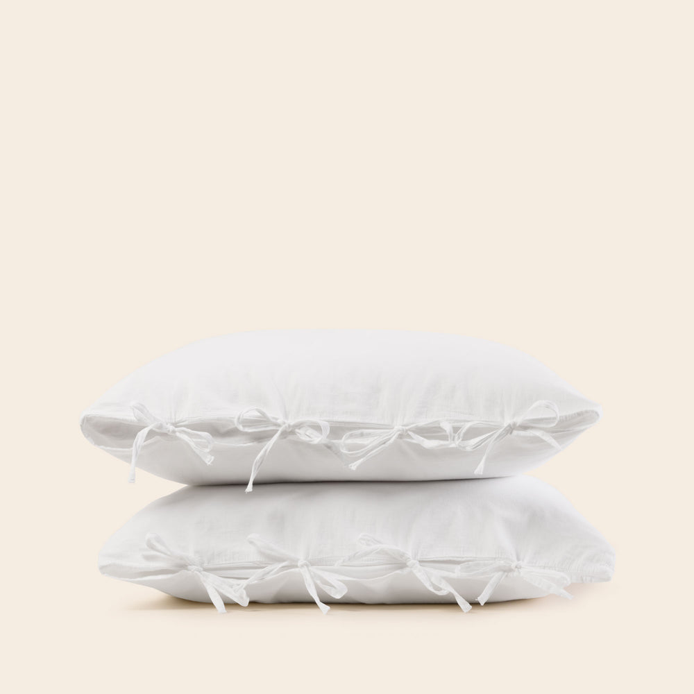 Lot de 2 taies d'oreiller SATHEENE simplement blanc - 4
