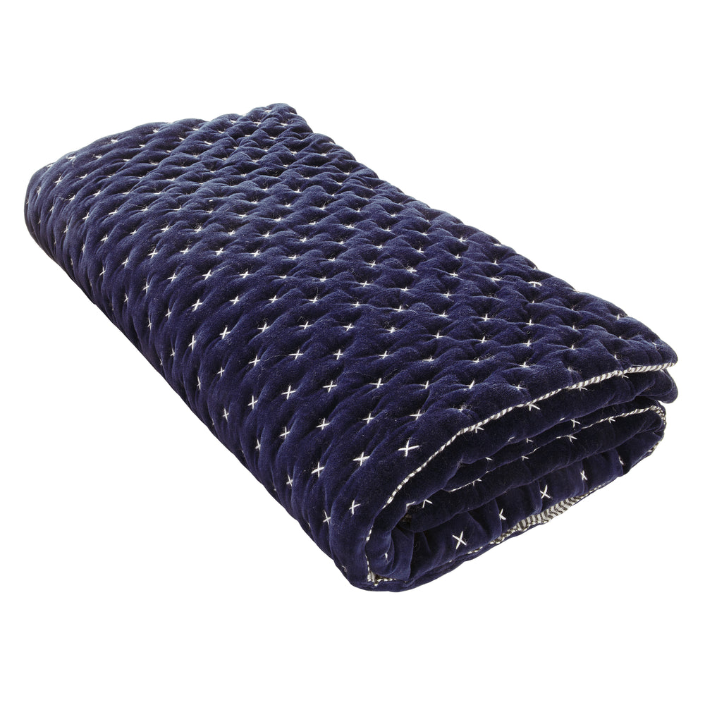Housse de Couette Matelassée MALO - Bleu Nuit Profond - 4