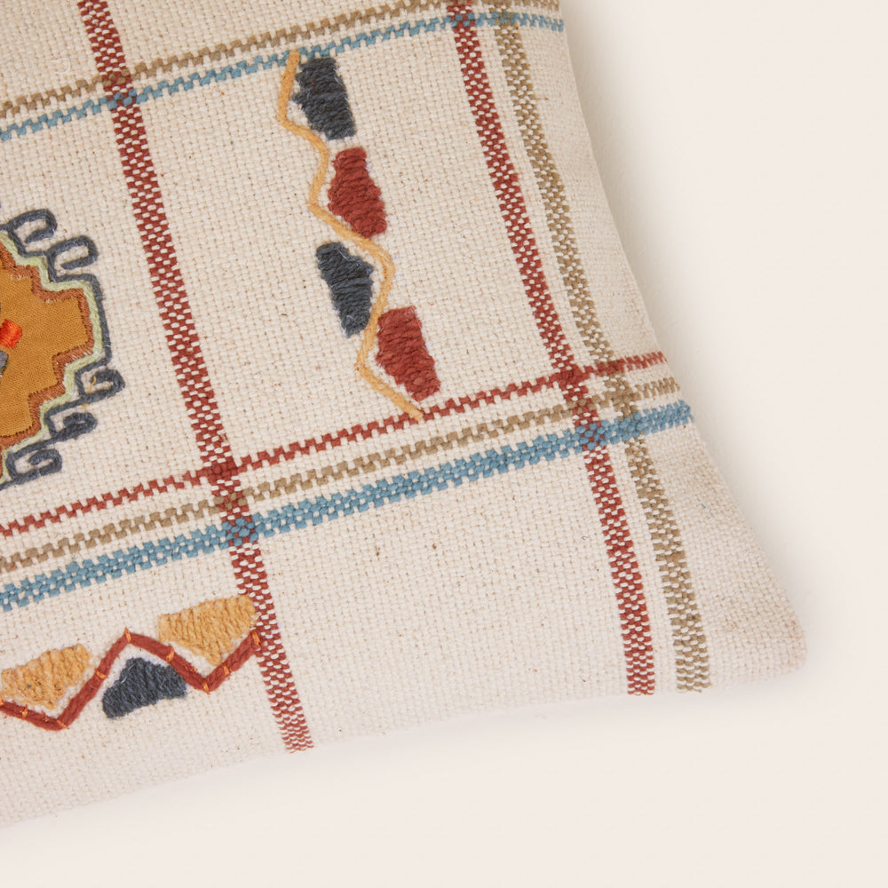 Housse de coussin NAYELI naturel et multicolore - 5