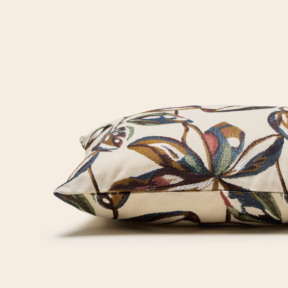 Housse de coussin RAMHA ivoire et multicolore - 7