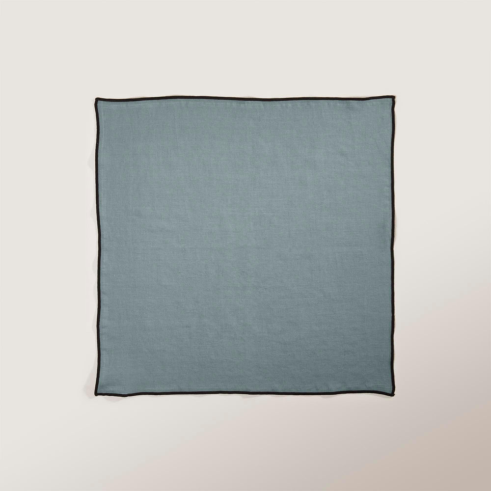 Serviette de table CARLINA vert de gris et bourdon noir - 4