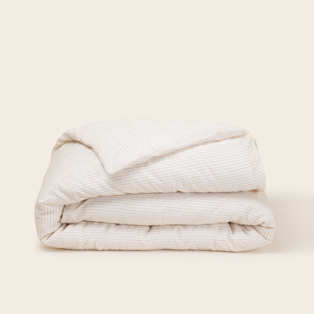 Housse de couette ELIE Douceur Ivoire et Naturel