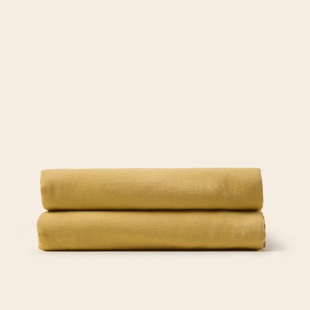 Drap plat SATHEENE jaune indien - 3