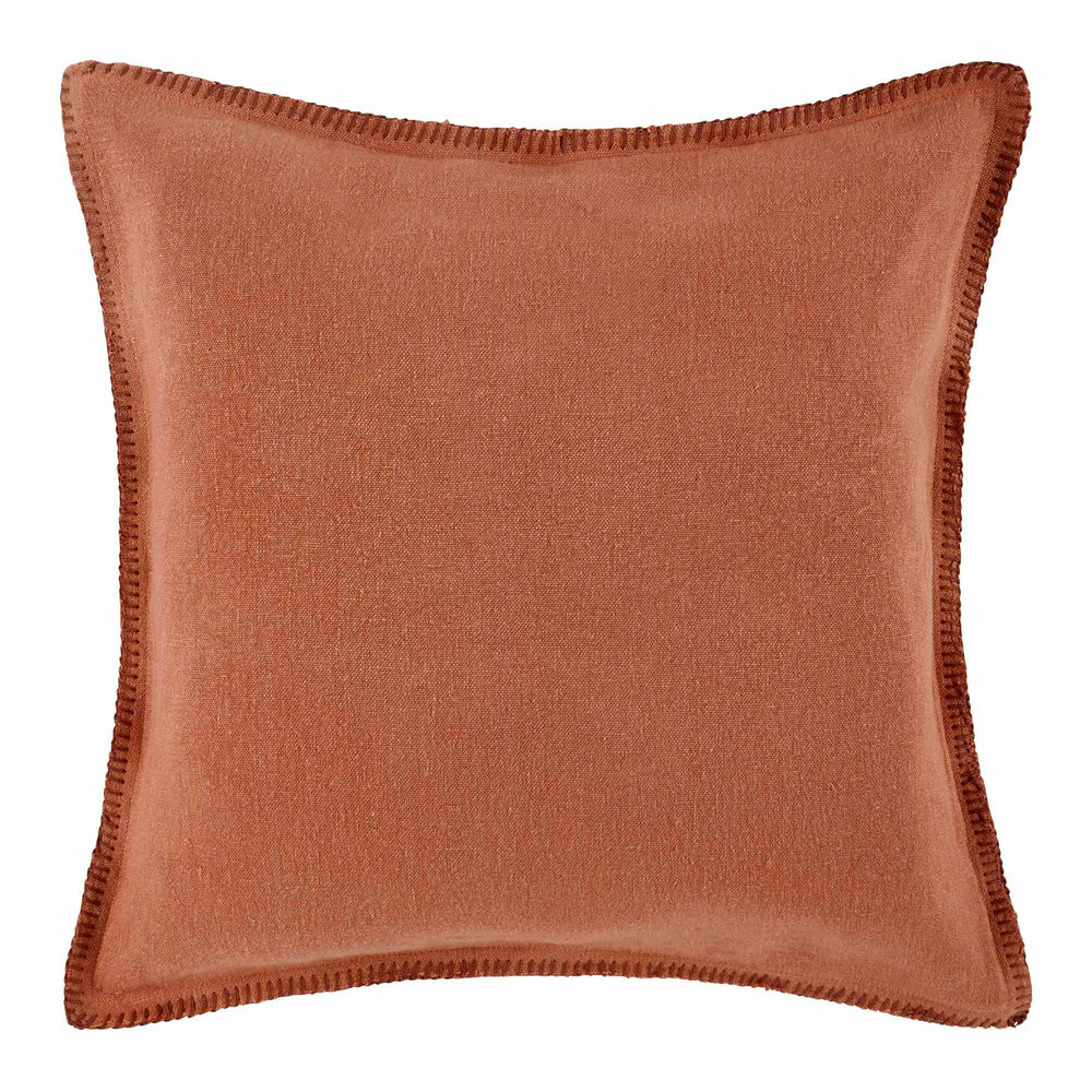 Housse de coussin NINO argile et feston - 6