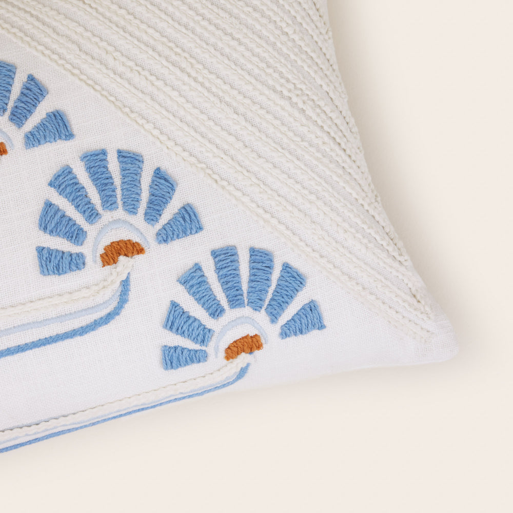 Housse de coussin Windie Épurée & Bleutée - 5